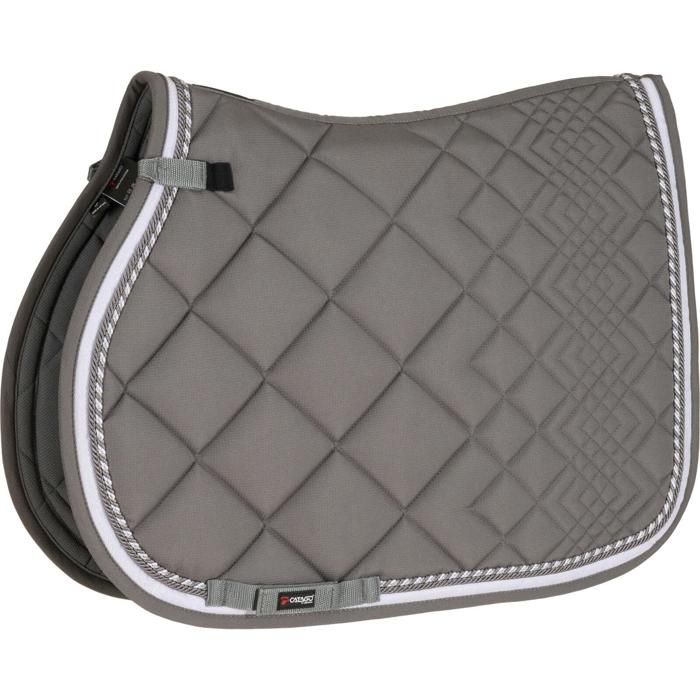 Rhinegold Elite Diamond Tapis De Selle Matelassé Coton - Rembourré Losange Avec Sangles Et Velcro
