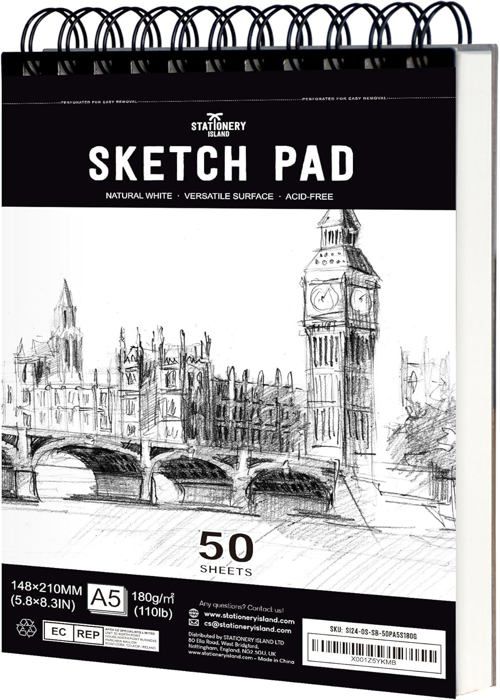 Carnet De Croquis Talens 80 Feuilles 21x29,7cm - Papier 140g/m² Acid-Free Pour Dessin, Aquarelle, Pastel