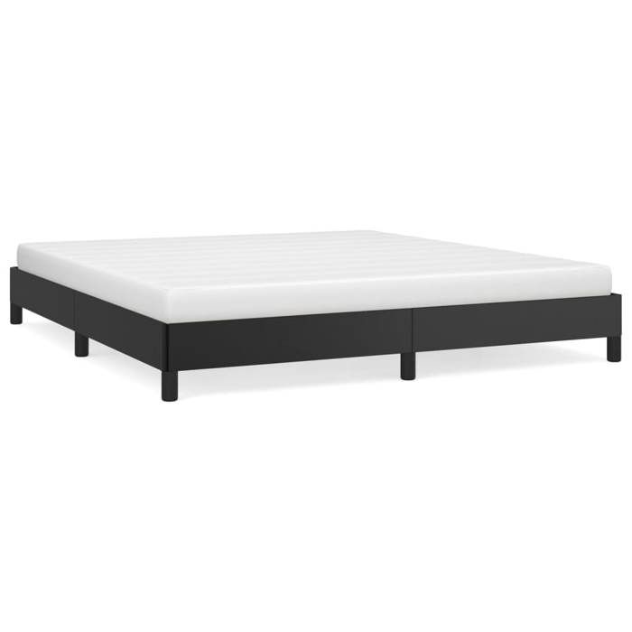 SALE 2025Cadre de lit - 2 places - noir 160x200 cm similicuir - Charge : 280 kg - CHILL30726