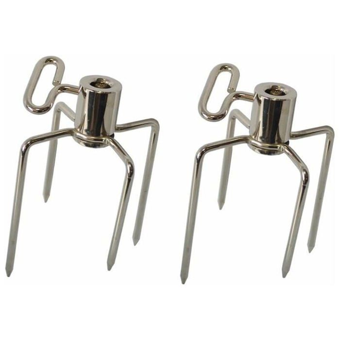 Barbecue rotissoire Fourchette Brochettes à accrocher avec vis de pour : env. 1 de Tourne Broche de diamètre 10 mm Lot de 2