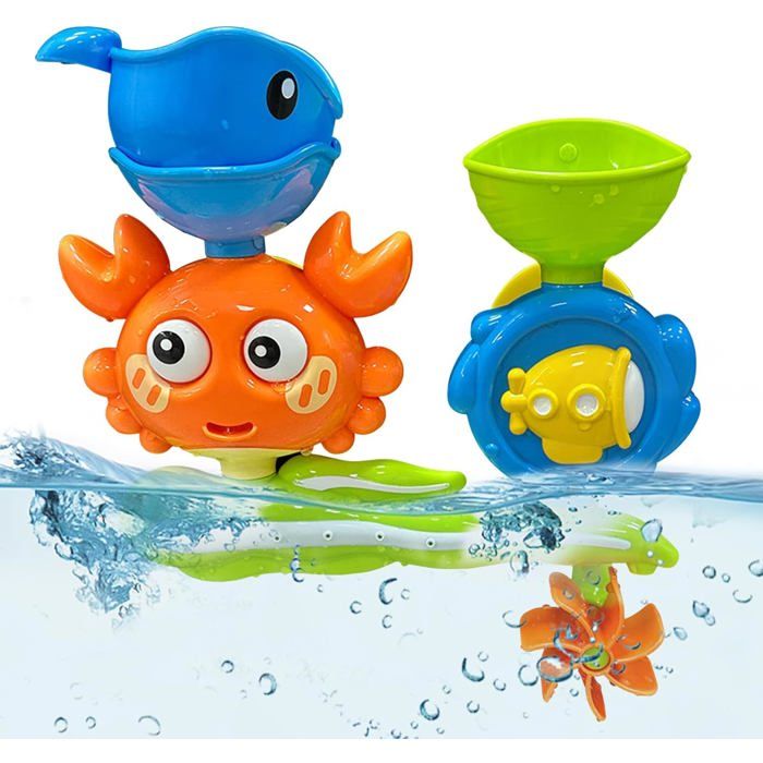 Jouets de Bain en Silicone, Jouets à Ventouse, Jouets Sensoriels pour Garçons et Filles de 3 4 5 6+ Ans - Puériculture & Eveil bébé