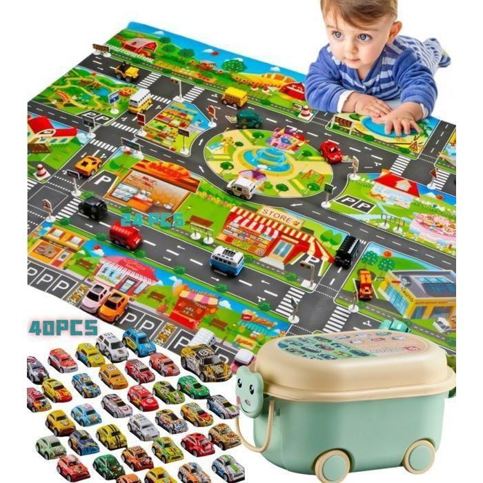 KICHOUSE Set De 1 Jeu De Barricades Et Panneaux De Circulation Miniatures - Jouet éducatif Pour Apprendre Les Règles De La Route
