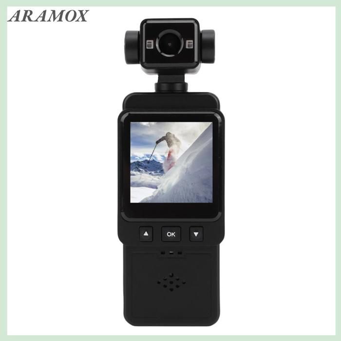Caméscope HD pour YouTube support de trépied transfert de téléphone via lapplication enregistrement 1080p 180 ° / 270 °