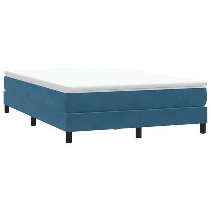 Sommier à lattes - vidaxl - 160x210 cm - Bleu foncé - Velours - Contemporain - À monter soi-même - 2 places