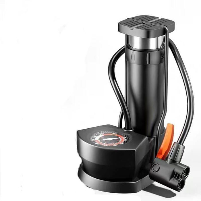 Mini Pompe à vélo Pompe à Vélo à Pied Portable avec Manomètre 11BAR/160PSI pour valves AV/DV/SV pour Vélos Balle Anneau de N