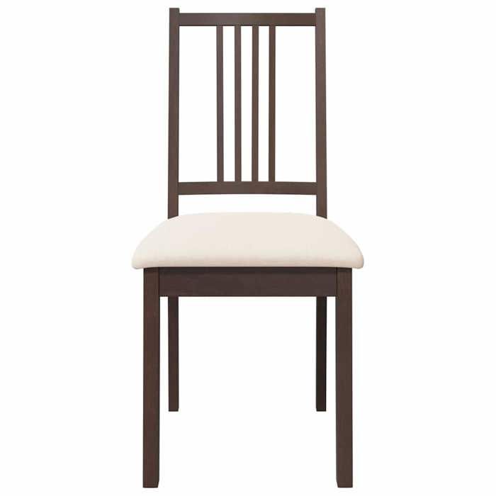 TOP 2026 Chaises à manger coussins 2 pcs - 2 PLACES - Meuble de cuisine - marron bois massif caoutchouc - 40x47.5x89 cm ccc1709