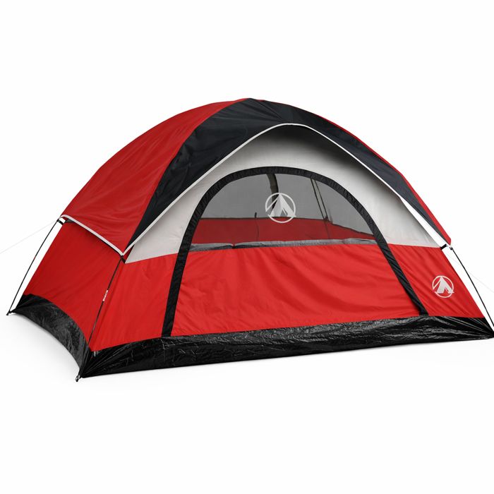 Tente Dôme Eurocatch 240x210x130 cm – Imperméable & Résistante aux UV Conception Spacieuse pour 4 Personnes