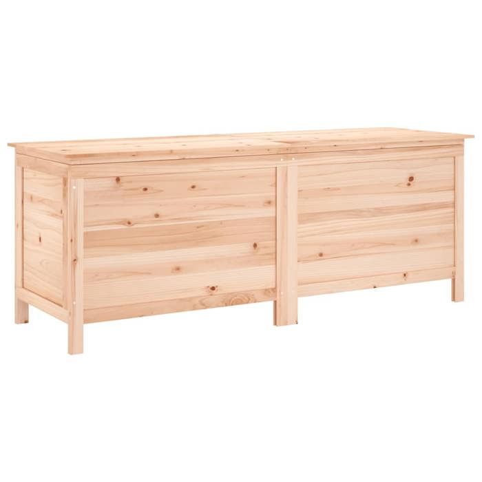 Brun Grand Coffre de jardin - BKM - Boîte de rangement de jardin 150x50x56 - 5 cm bois massif sapin_0539039