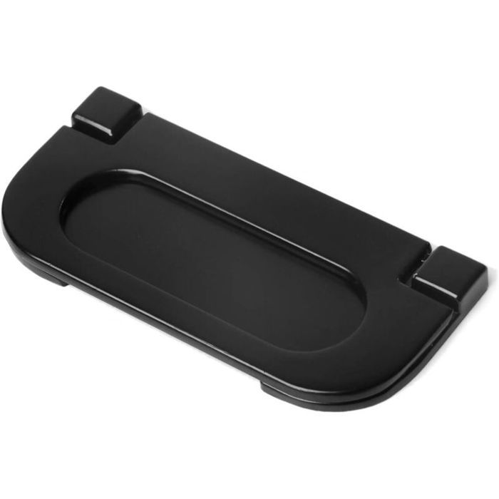 Poignées encastrées zinc noir discrètes pour porte coulissante/tiroir/grange – 2 pièces