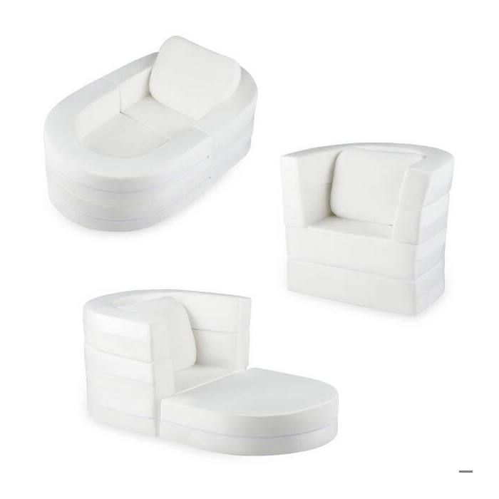 Confort évolutif - canapé enfant convertible 3 en 1 sofa lit pliable avec housse lavable dès 3 ans