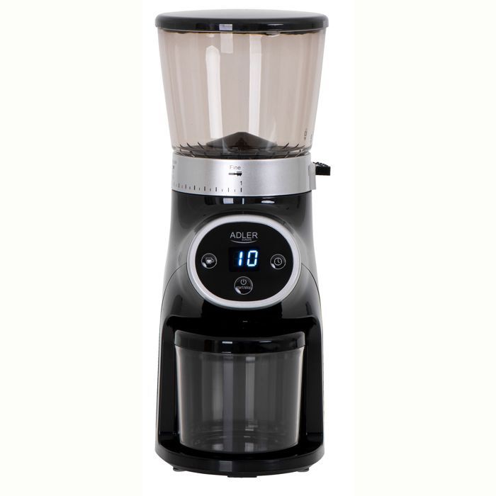 Moulin à Café Professionnel Meules en Acier 31 Réglages de Mouture Café 90g/m Adler AD4450 300W Noir