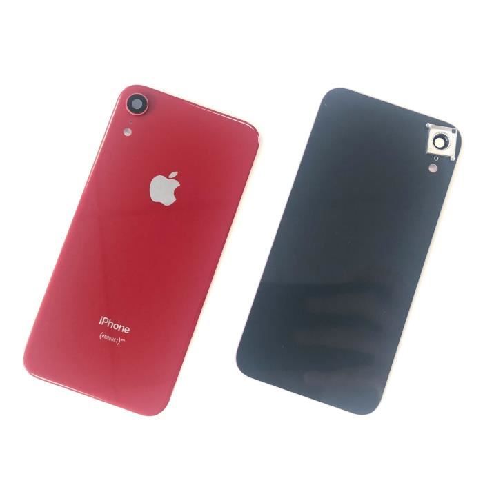 Vitre arrière Apple iPhone XR Rouge coque capot cache batterie dos