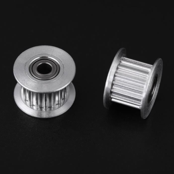 5 Poulies GT2 20Dents En Aluminium Pour Imprimante 3D - Alésage 5mm Ou 8mm | Courroie Synchrone DIY
