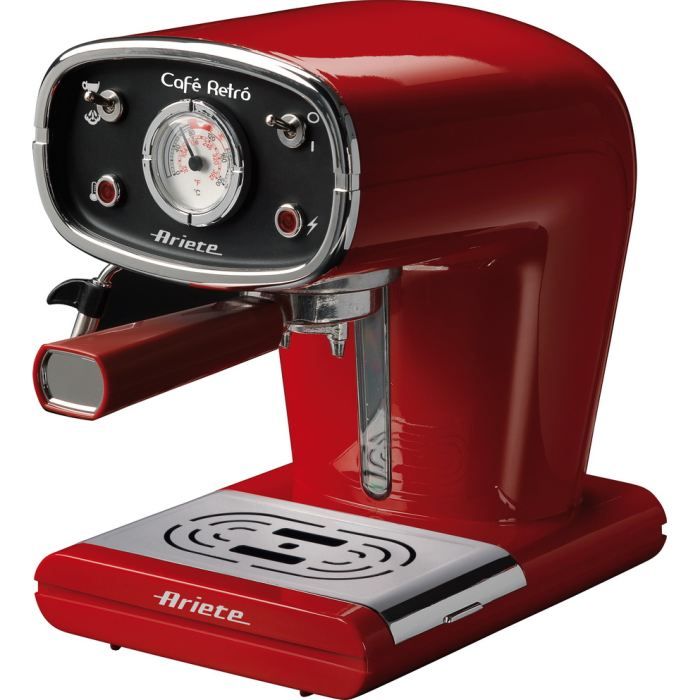 ARIETE 1388 Machine  expresso classique Caf  Retro  Rouge 