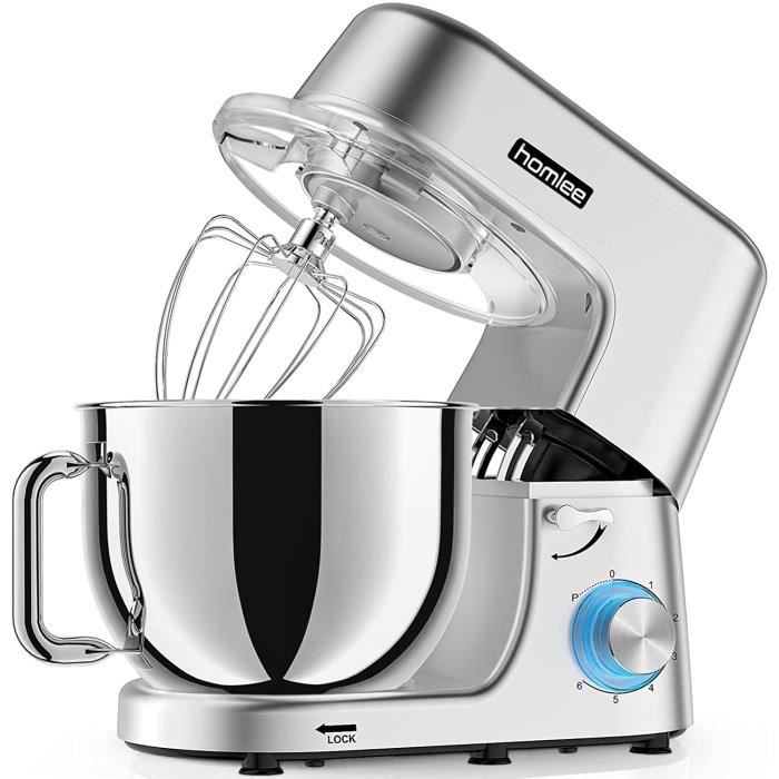 Robot Culinaire Pétrisseur 1800W, Mélangeur à Pâte 7.2L avec Crochet ...