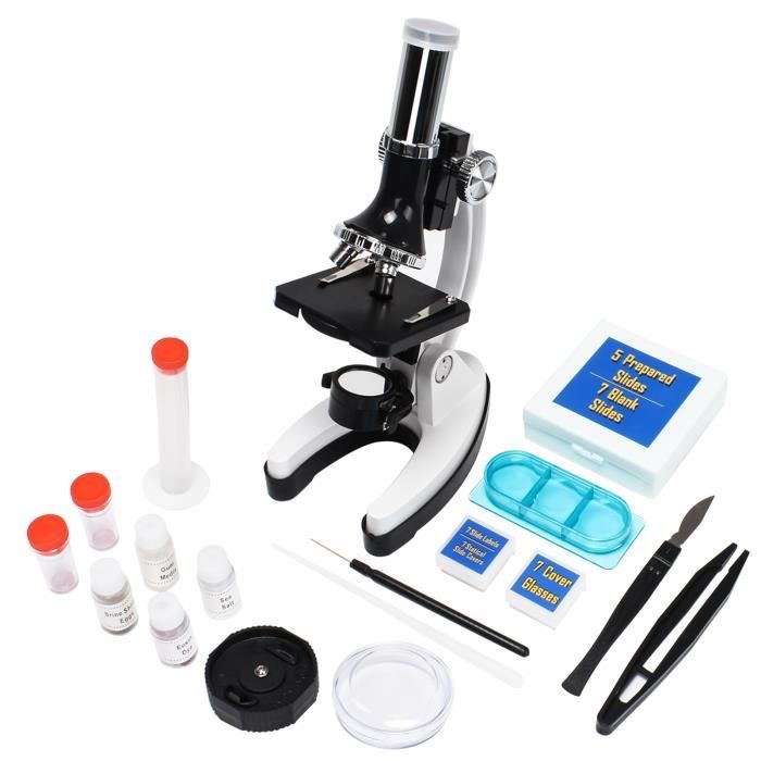 Microscope pour enfants, ensemble de jouets HD 1200 fois loupe  d'expérimentation biologique à monter soi-même pour débutants - AliExpress