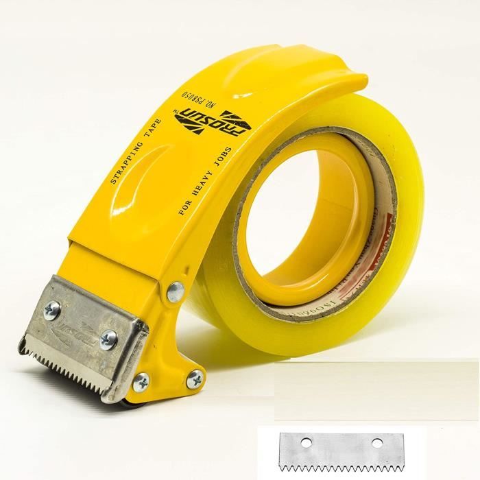 Prosun Pistolet Dévidoir Ruban Adhésif 50mm - Dévidoir Manuel Ergonomique Bleu