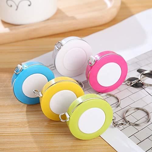 Porte-clés Mètre Ruban Rétractable 2 Mètres - Mini Ruban à Mesurer En Acier, Argent, Doré, Bronze - 6