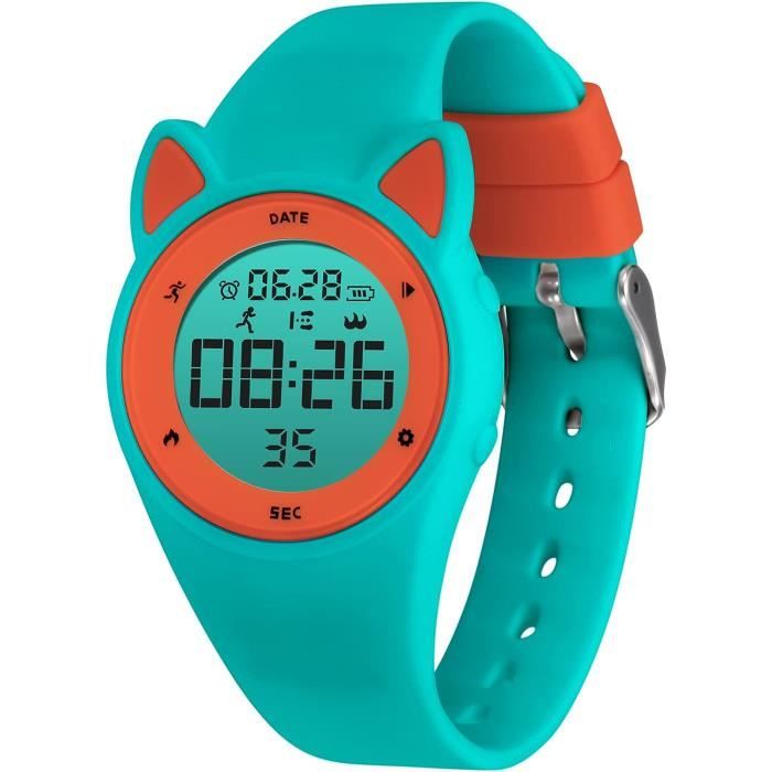 Montre Adolescent Garcon Sport Digitale de Fitness Tracker, avec  Alarme/Chronographe/Étanche pour Cadeau Garcon Fille 5-15 Ans , -  Achat/vente montre bague - Cdiscount