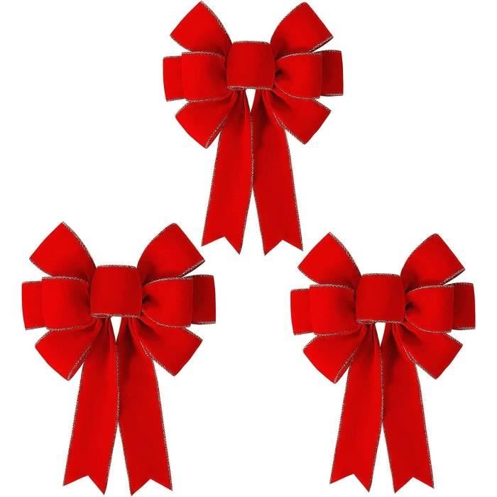 Lot De 48 Mini Nœuds De Noël Rouges, Pour Sapin De Noël, Pour Fêtes, Anniversaires Et Mariages