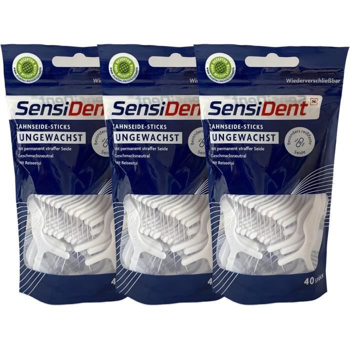 Lot De 80 Fils Dentaires Dentalux - Parfum Menthe, Écologique, Garantie 2 Ans, Livraison Express
