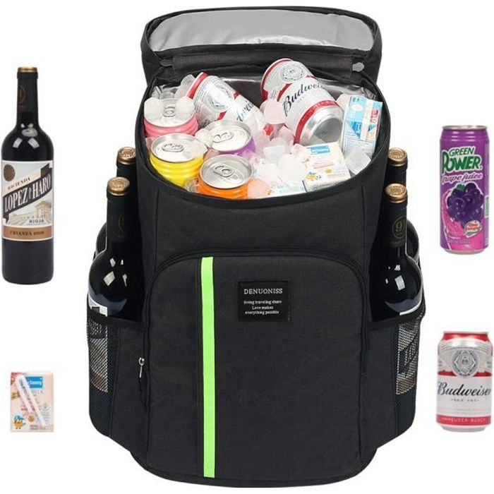 28L Sac à Dos Isotherme à Glacière, Sac Isotherme Portable Cooler Backpack  Bag, pour Hommes Femmes pour Déjeuner Plage Camping BBQ Travail Ecole  Pique-Nique : : Sports et Loisirs