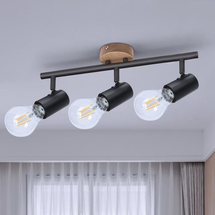 Plafonnier 3 Spots Vintage Brilliant – Design Memphis Années 90, Multicolore