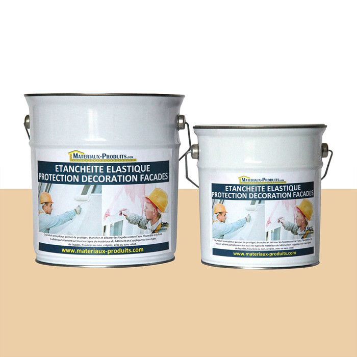 Peinture étanche & élastique pour protection façade - Seau 2.5 Kg - Beige - RAL 080 90 20