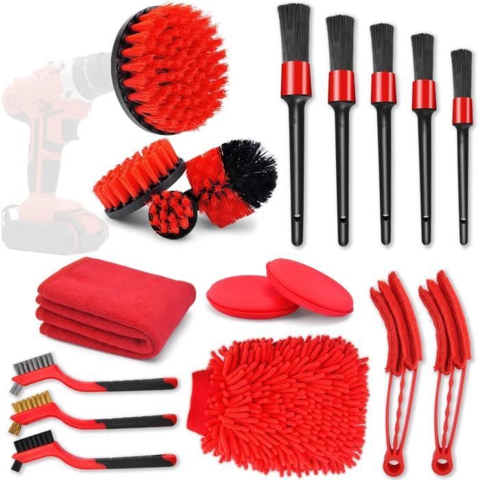 Kit d'outils de nettoyage de voiture, raclette de vitres, gants de