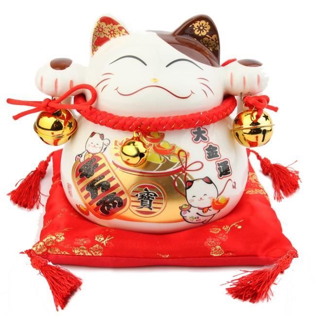 Chat Japonais Porte Bonheur Statuette Maneki Neko Cdiscount Maison Chat Japonais Porte Bonheur Statuette Maneki Neko Cdiscount Maison