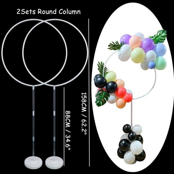 TEKXYZ Support Télescopique pour Ballons, Ensemble de 2, 45,7 cm à 2,13 m, Support de Colonne de Ballons en Métal Réglable Gratuit pour Décorations de Fête TEKXYZ Support Télescopique pour Ballons, Ensemble de 2, 45,7 cm à 2,13 m, Support de Colonne de Ballons en Métal Réglable Gratuit pour Décorations de Fête