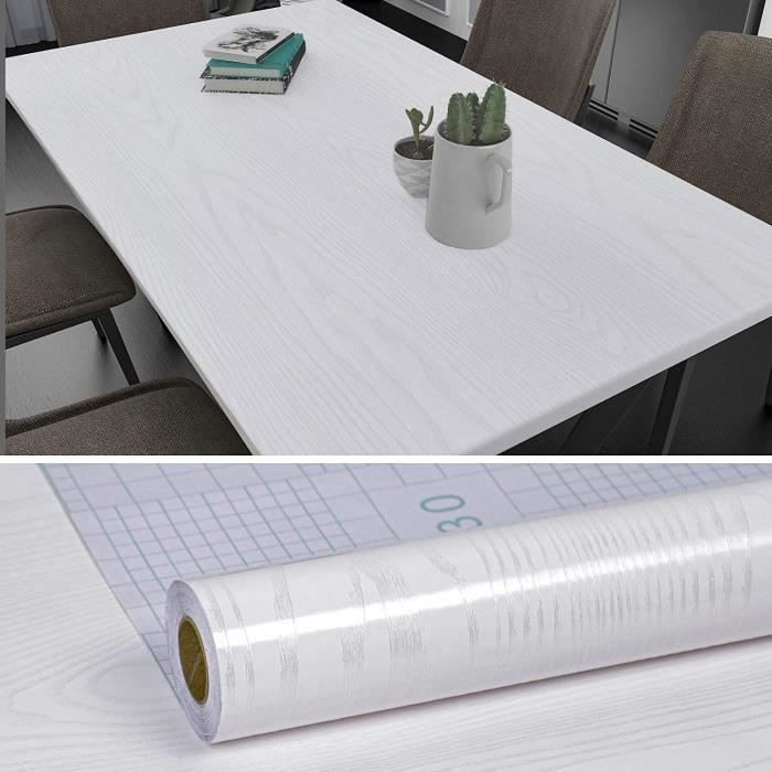 Papier Adhesif pour Meuble Blanc 30CM x 5M Rouleau Adhésif Décoratif  Texturé en Lin Autocollant Meuble Imperméable Papier Peint Adhe - Cdiscount  Bricolage