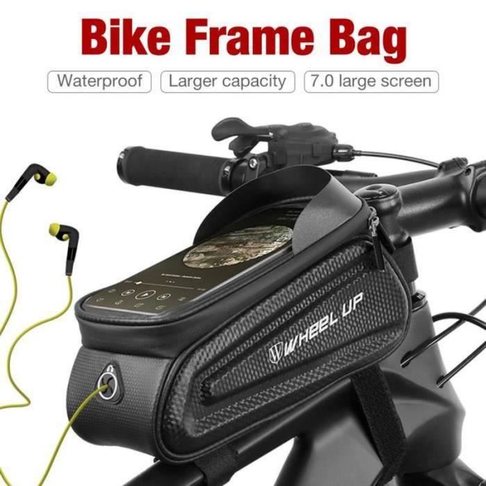 Sacoche De Cadre Vélo étanche BBWELL - Avec écran Tactile TPU, Pare-soleil - Pour Smartphone Jusqu'à 6,8 Pouces