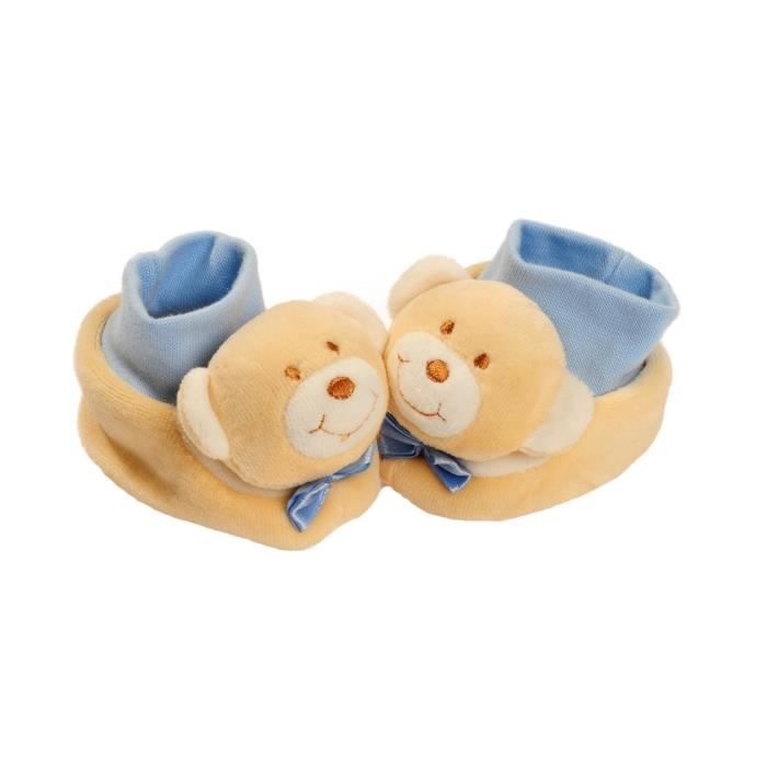 Chaussons Souples Bébé Baby-Bow Ours Bleu - Taille 0-6 Mois - Neuf Avec Emballage - Garçon