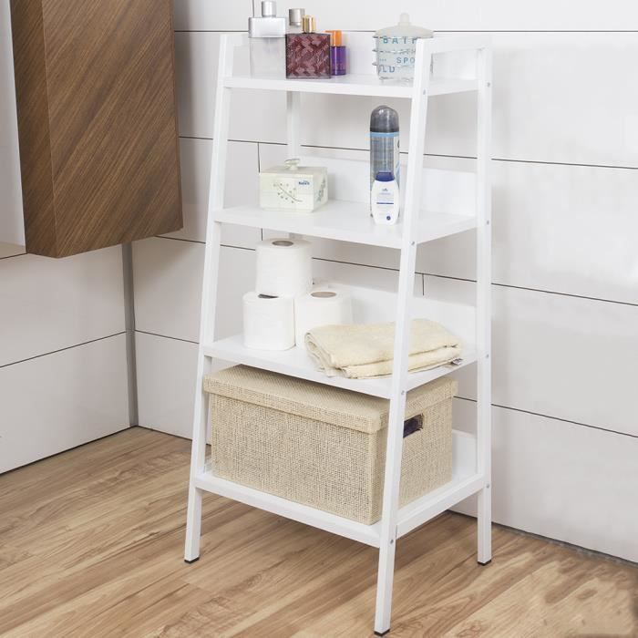 Étagère FREOSEN 4 Niveaux Blanche Neuve – Rangement Tissu