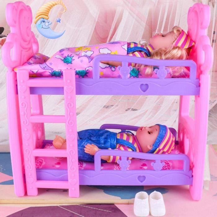Kingpo Poupee Jouet Lit Puzzle Fille Jouer Maison Jouet Double Shake Shaker Set Cdiscount Maison