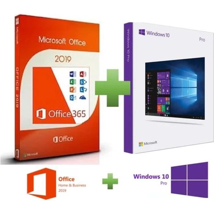 Office 2019 pro plus / Windows 10 pro pack - LIVRAISON EN 2H MAX