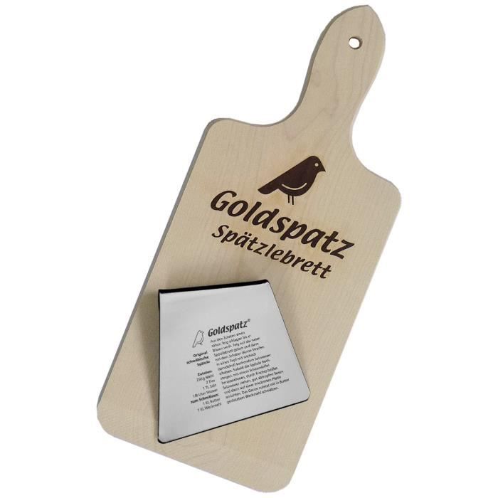 Acier Inoxydable-Grattoir Goldspatz Spaetzle Planche recette gravé-superbe cadeau