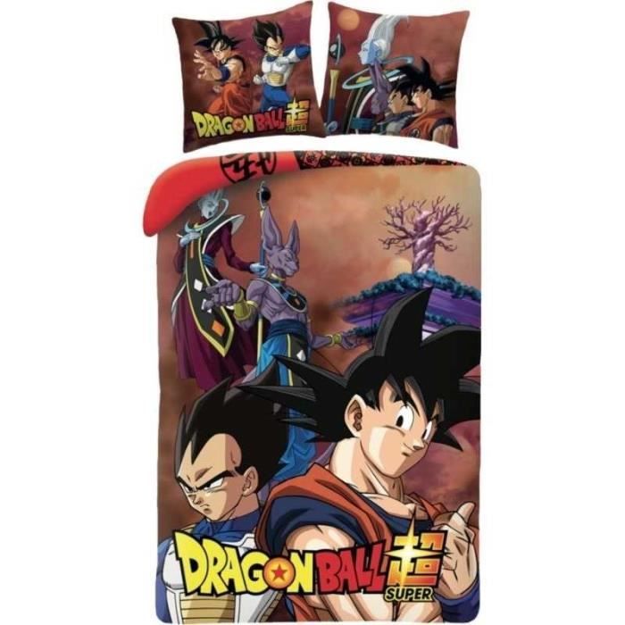 DRAGON BALL Z Parure de lit en microfibre - 140x200 cm + Taie 63x63 cm