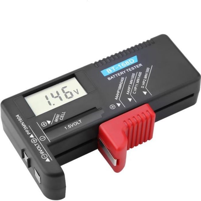 Testeur De Tension De Piles Dubbulon - Portable, écran LED, Pour Piles Bouton, AA, AAA, Alcalines, Lithium, Appareils Auditifs, Montres