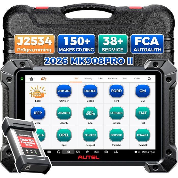 Autel MK908 PRO II Valise Diagnostique Auto (Amélioré MS908P II) Programmation ECU J2534 Outil de Diagnostic Multimarque