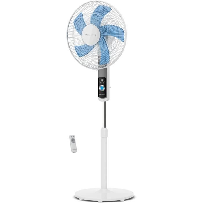Turbo Silence Ventilateur sur pied Silencieux Puissant Design durable Écoénergétique Timer 12h VU5650F0 Blanc