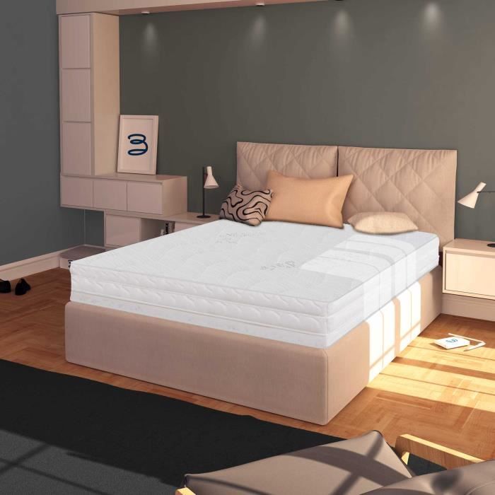 Matelas EASY SILVER 140x190 cm - BALDIFLEX - En Mousse Polyuréthane - Confort Equilibré - Epaisseur 15 cm