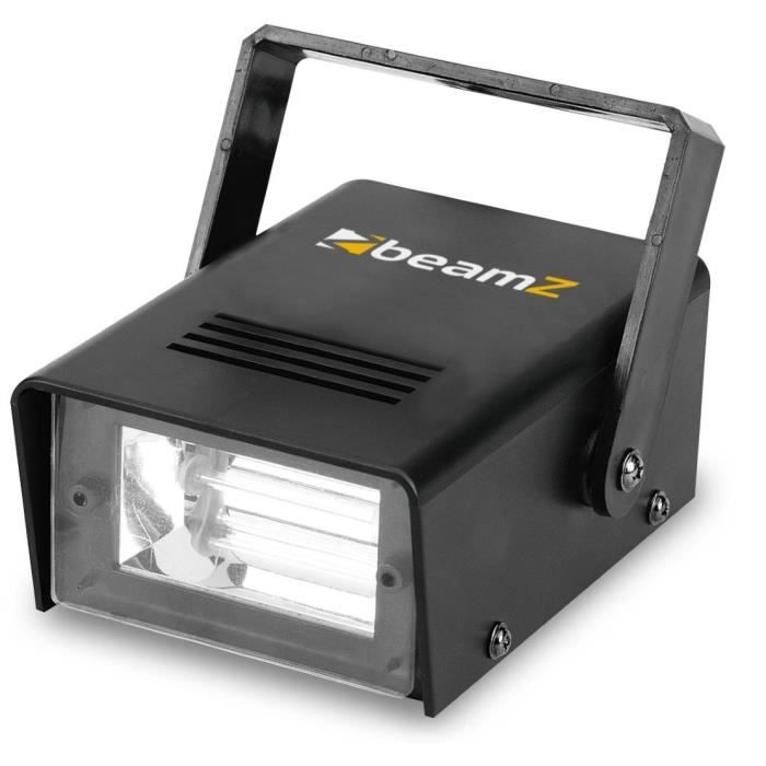 BeamZ BMS20 Mini stroboscope 20 W, vitesse réglable, programmes