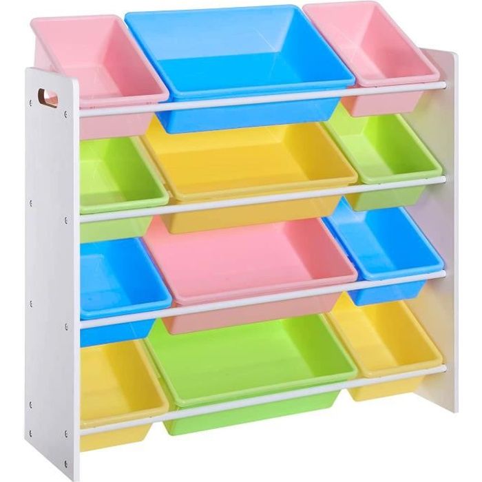 Boîte De Rangement Jouets 3 Niveaux Avec Couvercle - Compartiments Réglables - Pour Lego, Puzzles