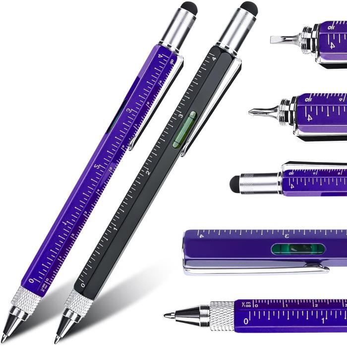 Stylo Multifonction 9-en-1 – Cadeau Homme Idée Originale Fête Des Pères, Anniversaire, Noël