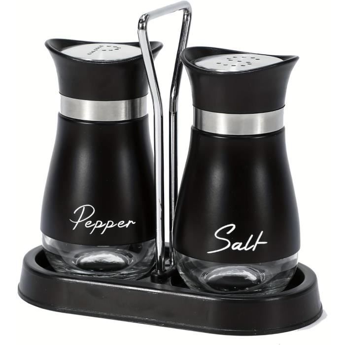 Modetro Salières Et Poivrières - Moulin à Sel Et Poivre En Verre Et Acier Inoxydable Set Moulin Verre Inox