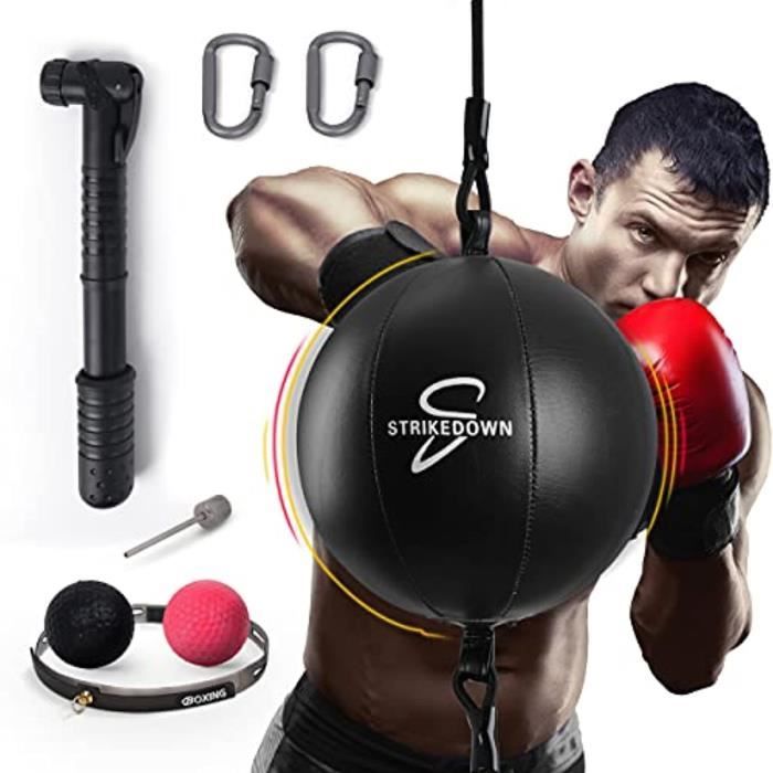 Sac De Frappe Double Extrémité MaxxMMA - Avec Pompe - Entraînement Boxe, Reflexes Et Précision