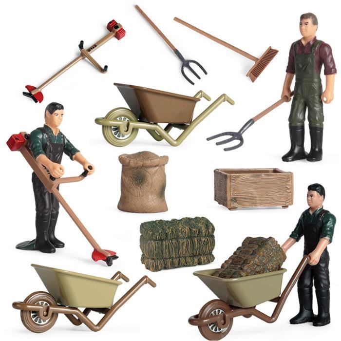 Ensemble d'Accessoires Alimentaires pour Ferme, Figurines Miniatures, Scène de Simulation, Modèle de Ferme, Ensemble Éducatif
