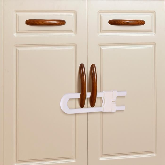 Serrure sécurité de l'armoire porte réglable en forme de U-placard